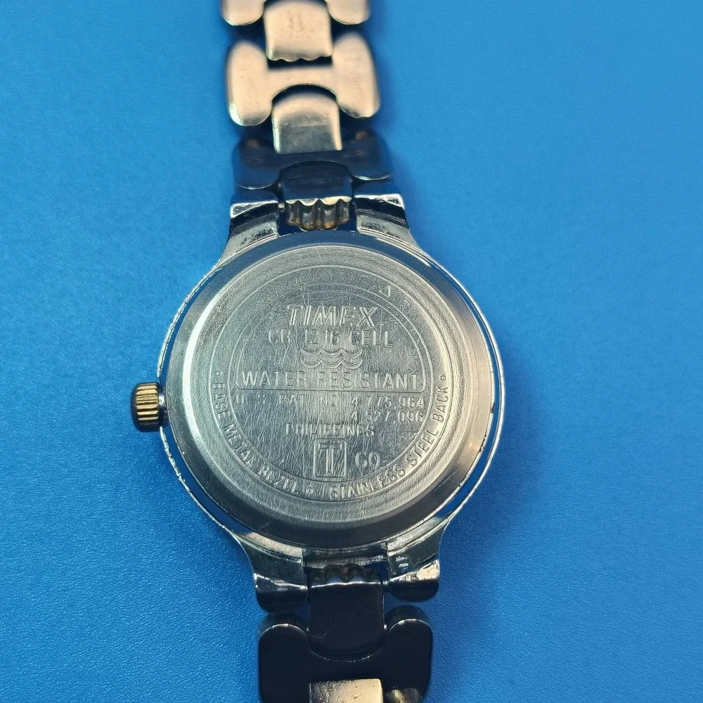 Vintage 1996 Timex Indiglo Two Tone 24mm Women's Quartz Watch‎ Fully Restored